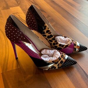 🆕 Aldo Patchwork Leopard, Fuchsia, Burgundy and Black